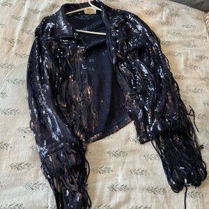 Sequined navy jacket ERAS TOUR vibe